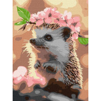 Картина за номерами Їжачок у вишневому цвітінні art_selena_ua 30х40 Ідейка (KHO6756)