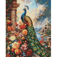 Алмазна мозаїка Античний павич art_selena_ua 40х50 Ідейка (AMO20273)