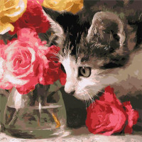 Картина за номерами Пухнастий дослідник art_selena_ua 40х40 Ідейка (KHO6804)