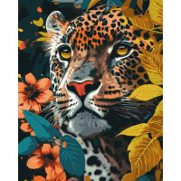 Картина по номерам Опасный хищник с красками металлик 40x50 Идейка (KHO6528)