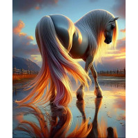 Алмазна мозаїка Кінь заходу сонця 40*50см Dreamtoys (S40127)