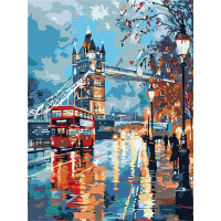 Картина за номерами Дощовитий мрійний Лондон art_selena_ua 30х40 Ідейка (KHO6430)
