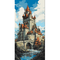Картина за номерами Казковий замок 40*80см АРТ-Крафт (11067-AC)