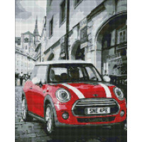 Алмазная мозаика на подрамнике Mini Cooper 40х40 (AMO7104)