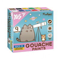 Краски гуашевые Yes Pusheen 9 цветов 20 мл (230401)