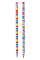 Карандаш чернографитный YES Happy colours из бумаги круглый c ластиком (280550)
