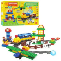 Конструктор ЖД ферма муз свет животн 3шт 60дет Dreamtoys (M0439U/R)