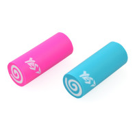 Ластик цилиндр YES "Caramel" 2 цвета/ уп. набор 12 шт. код: 560497