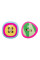 Ластик фигурный YES Button 2 цв./уп. (560530)