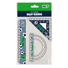 Набір лінійок Yes Football 3 предмети лінійка 15 см (370709)