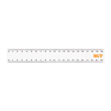 Лінійка Yes Orange Line 20 см прозора (370731)