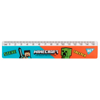 Линейка 15 см Minecraft сине-красная YES (370654)
