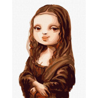 Картина по номерам Современная Мона Лиза 30х40см в термопакете ТМ Идейка Украина (KHO4852)