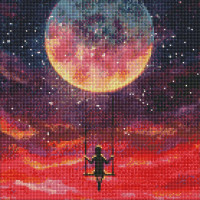 Алмазная мозаика Космические качели 40x40 Идейка (AMO7288)
