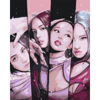 Картина за номерами Blackpink. Зірки 40*50 см Орігамі LW 30290