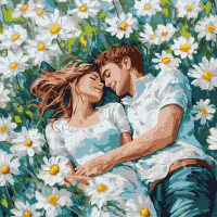 Картина за номерами Твої обійми серед квітів art_selena_ua 40х40 Ідейка (KHO8629)