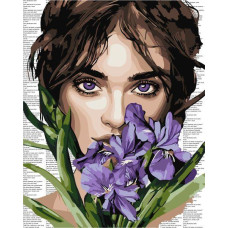 Картина за номерами Барвиста поезія: Фіолетові іриси art_selena_ua 40х50 Ідейка (KHO8593)