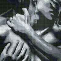 Алмазна мозаїка на підрамнику В обіймах пристрасті 40x40 (AMO7095)