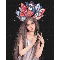 Картина по номерам Краски бабочек ©lesya_nedzelska_art Идейка 40х50 (KHO4996)