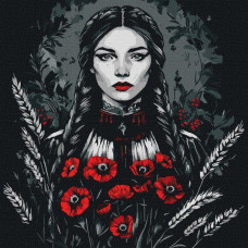 Картина за номерами Жіноча сила art_selena_ua 40х40 Ідейка (KHO8572)