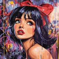 Картина за номерами Сучасна Білосніжка art_selena_ua 40х40 Ідейка (KHO8601)