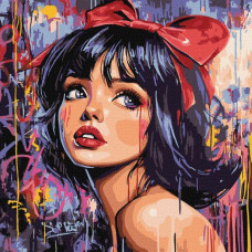 Картина за номерами Сучасна Білосніжка art_selena_ua 40х40 Ідейка (KHO8601)