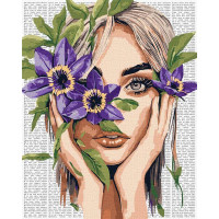 Картина за номерами Барвиста поезія: Клематис art_selena_ua 40х50 Ідейка (KHO8582)