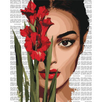 Картина за номерами Барвиста поезія: Червоні гладіолуси art_selena_ua 40х50 Ідейка (KHO8594)