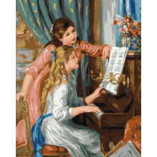 Картина по номерам Две девушки за фортепиано ©Pierre-Auguste Renoir 40x50 (KHO2664)