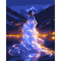Картина за номерами Сяюча краса нареченої 40*50см, LED підсвітка SANTI (955063)