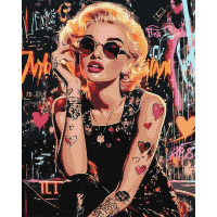 Картина за номерами Бунтарка Монро art_selena_ua 40х50 Ідейка (KHO8563)