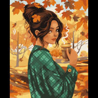 Картина по номерам SANTI Осенний кофе 40x50 (954689)