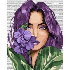Картина за номерами Барвиста поезія: Фіалки art_selena_ua 40х50 Ідейка (KHO8611)