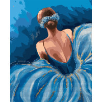 Картина по номерам с алмазной мозаикой Очаровательная балерина 40*50 см. Santi (954876)