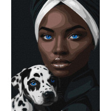Картина за номерами Блакитний погляд art_selena_ua 40х50 Ідейка (KHO8547)