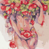 Картина за номерами Яблунева спокуса ©lesya_nedzelska_art 40х40 Ідейка (KHO4989)