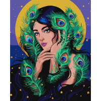 Картина за номерами Загадочная девушка ©pollypop92 40х50 Идейка (KHO2559)