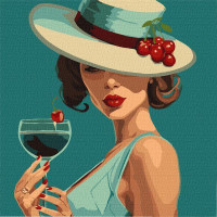 Картина за номерами Блю Кюрасао art_selena_ua 40х40 Ідейка (KHO2553)