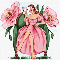 Картина по номерам Цветочная гармония Алла Березовская Идейка 40х40 (KHO5099)