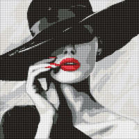 Алмазна мозаїка Дама в капелюсі art_selena_ua 40х40 Ідейка (AMO8021)