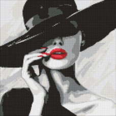 Алмазна мозаїка Дама в капелюсі art_selena_ua 40х40 Ідейка (AMO8021)