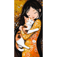 Картина за номерами Кіт на руках art_selena_ua 40х80 Ідейка (KHO8642)
