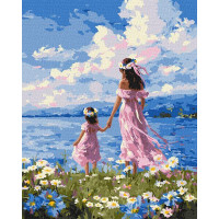 Картина за номерами Мати і дочка art_selena_ua 40х50 Ідейка (KHO8758)