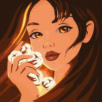 Картина по номерам Очаровательный хлопок ©krizhanskaya 40х40 Идейка (KHO2583)