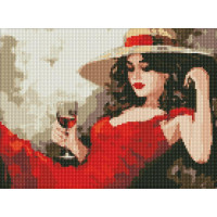 Алмазна мозаїка Дівчина в капелюсі art_selena_ua Ідейка (AMO7891)