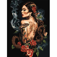 Картина за номерами Трояндова ворожка art_selena_ua 30х40 Ідейка (KHO8608)