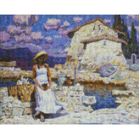 Алмазная мозаика Продавщица сувениров ©tolstukhin artem 40х50 Идейка (AMO7407)