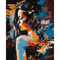 Картина за номерами Дівчина-загадка art_selena_ua Идейка 40х50 (KHO7303)