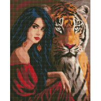 Алмазна мозаїка Влада краси з голограмними стразами art_selena_ua 40х50 Ідейка (AMO7808)