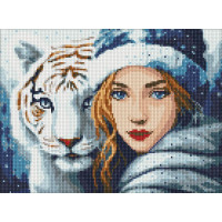 Алмазна мозаїка без підрамника Зимове тепло з голограмними стразами art_selena_ua Ідейка (AMC7909)